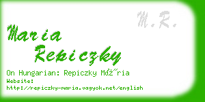 maria repiczky business card
